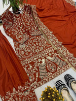 Premium Crepe Silk Panjabi Salwar Suit Heavy Embroidery Festive Wear for Women in Germany