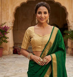 Golden Elegance Brocade Saree Blouse in Germany
