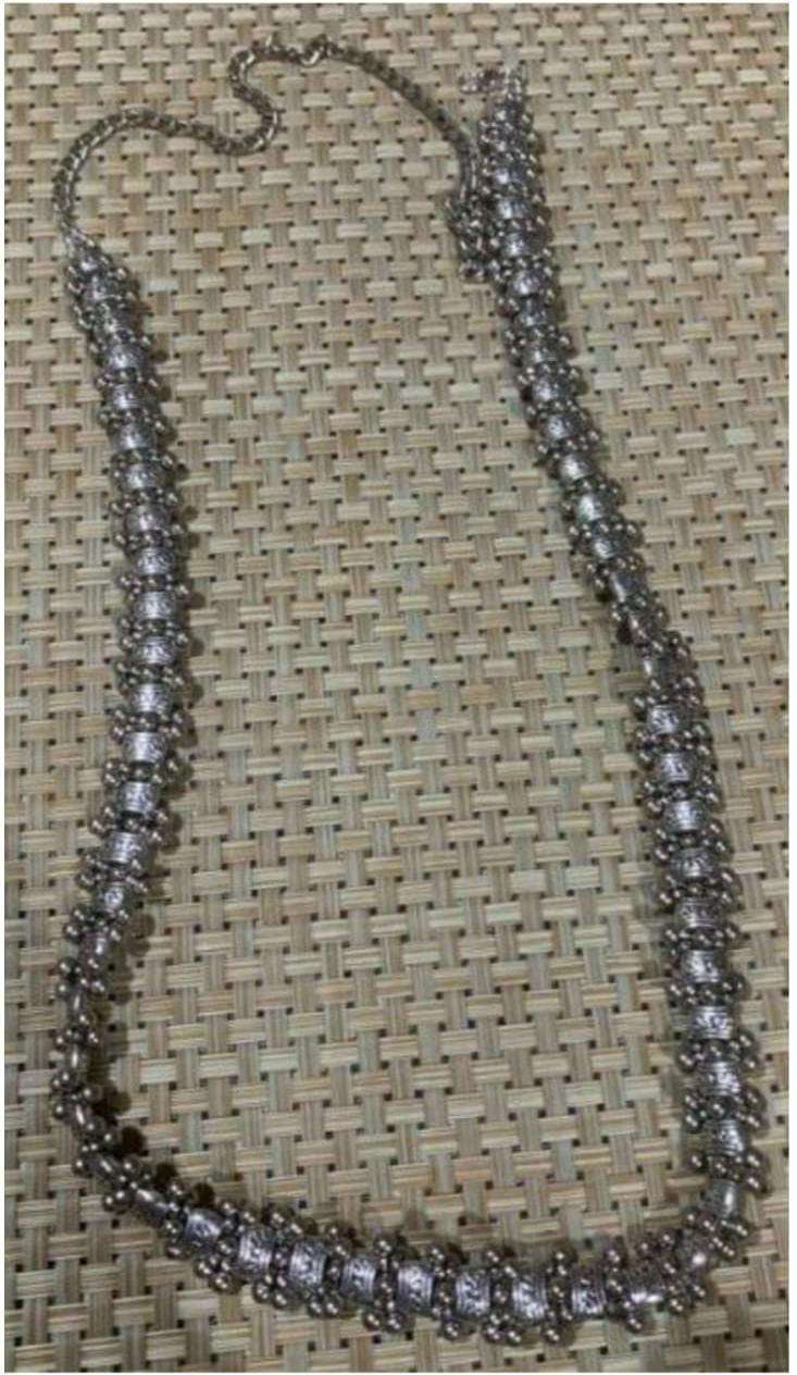 Vintage Oxidized Silver Kamarbandh / Traditional Textured Segmented Waist Chain Belt in Berlin Namma Markt