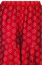 Red Embroidered Straight Art Silk Kurta with Sharara and Dupatta Set in Germany