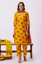 Women Polyester Kurta Pant Dupatta Set in Germany Namma Markt