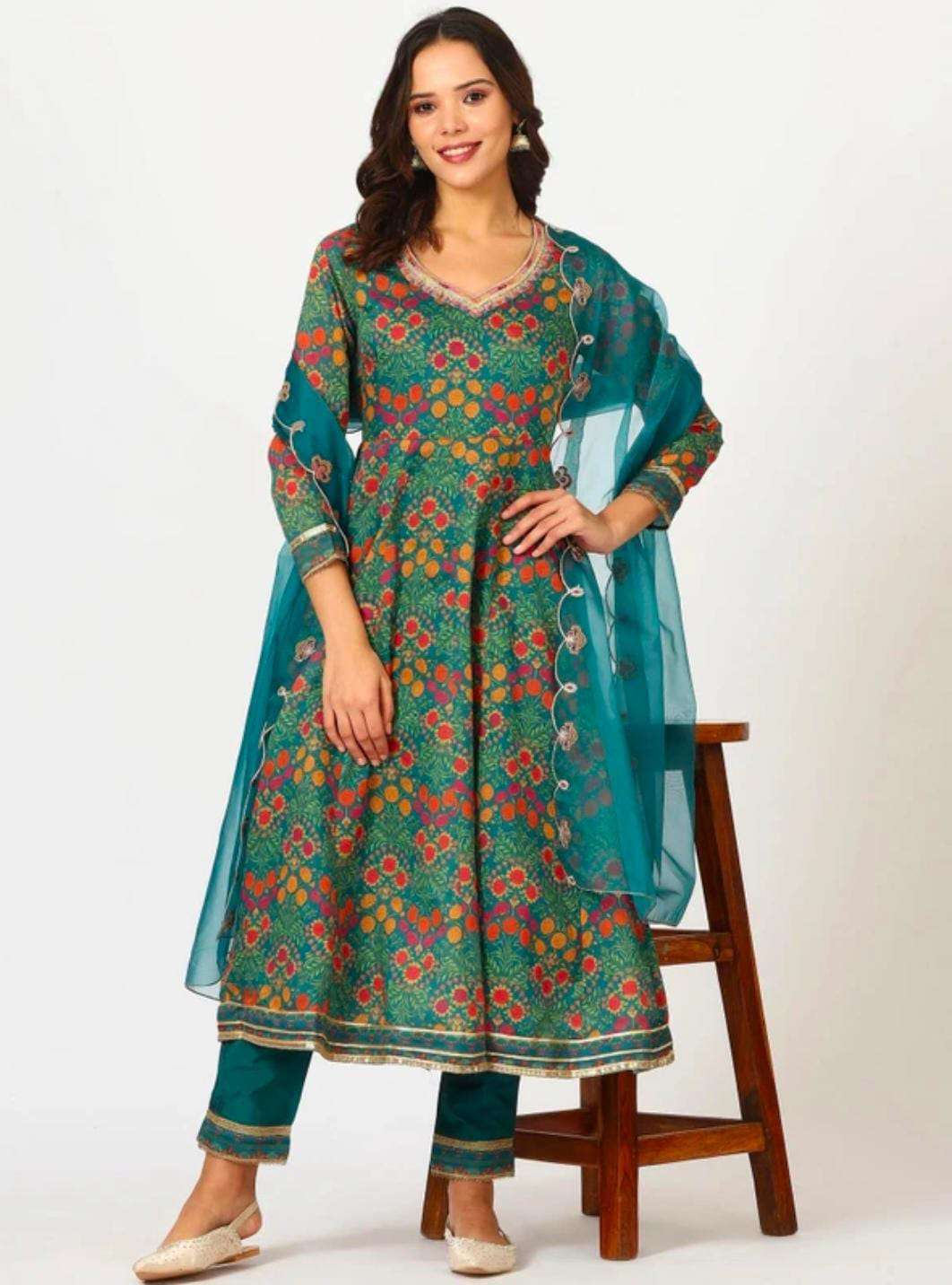 Women Polyester Ethnic Top Set in Germany Namma Markt