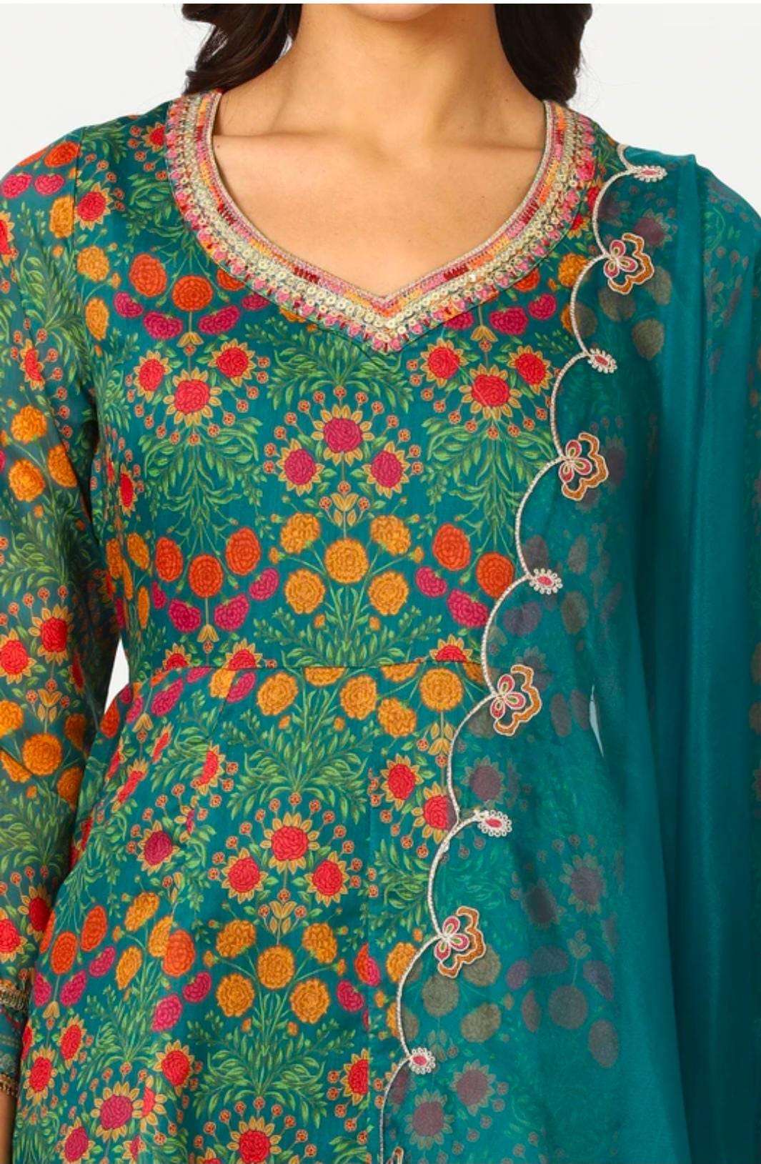 Women Polyester Ethnic Top Set in Germany Namma Markt