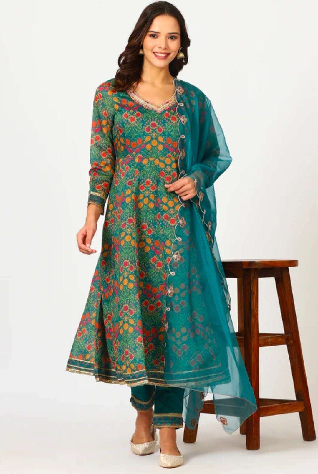 Women Polyester Ethnic Top Set in Germany Namma Markt