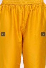 Yellow Embroidered Silk Flared Kurta, Straight Pants and Dupatta Set in Germany Namma Markt