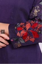 Purple Embroidered Straight Kurta with Straight Pant and Dupatta Set in Germany Namma Markt