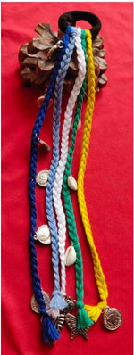 Multicolor Braided Boho Hair String Rubber Band in Germany