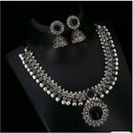 Black Gemstone Pendant Oxidised Necklace in Germany