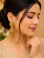 Traditional 3-Step Gold Jhumka Earrings in Berlin