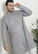 Men Embroidered Regular Fit Long Kurta and Pyjama in Germany