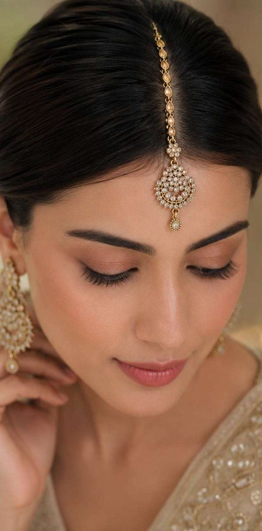 Traditional South Asian Bridal Maang Tikka in Germany