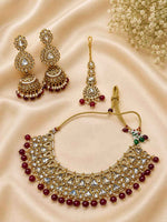 Traditional Indian Kundan Polki Choker Necklace Set in Berlin