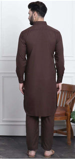Men's Cotton Dark Brown Pathani Set in Germany