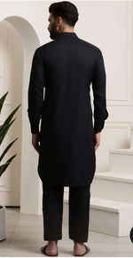 Men's Cotton Black Pathani Set in Germany