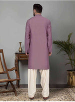 Men Mauve Embroidered Kurta with Salwar in Germany