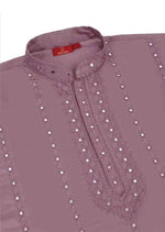 Men Mauve Embroidered Kurta with Salwar in Germany