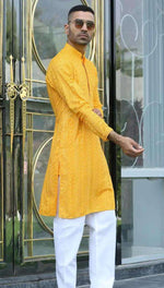 Men Woven Design Daily Straight Kurta and Pent in Germany