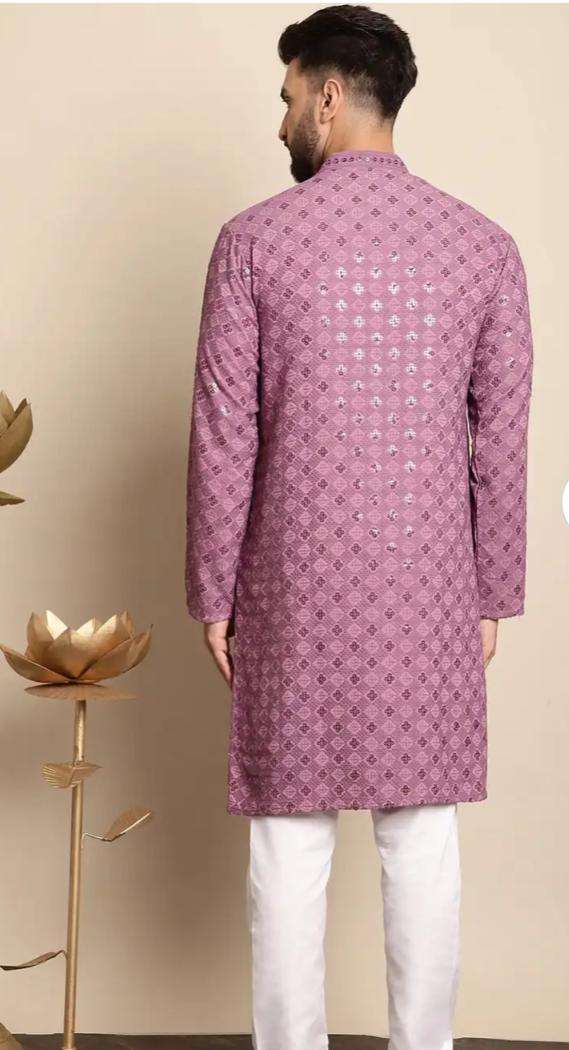 Geometric Embroidered Regular Thread Work Pure Cotton Kurta with Churidar in Germany