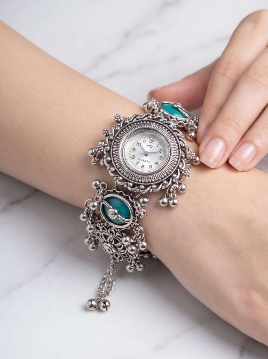 Women's Oxidized Silver Heritage Bracelet Watch in Berlin