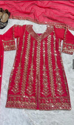HEAVY GEORGETTE SEQUENCE WORK SHARARA SUIT IN BERLIN