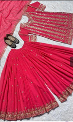 HEAVY GEORGETTE SEQUENCE WORK SHARARA SUIT IN BERLIN