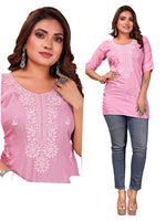 Lucknowi Work Short Kurti in Germany