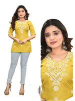 Lucknowi Work Short Kurti in Germany