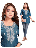 Lucknowi Work Short Kurti in Germany