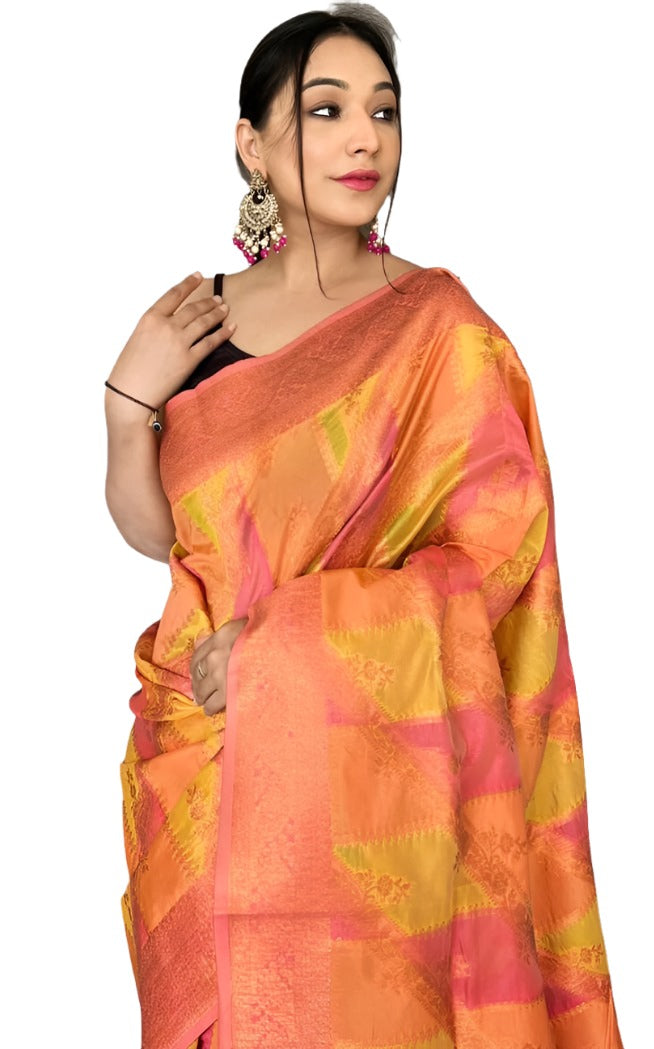 Pure Tissue Silk Saree With Gold Zari in Essen