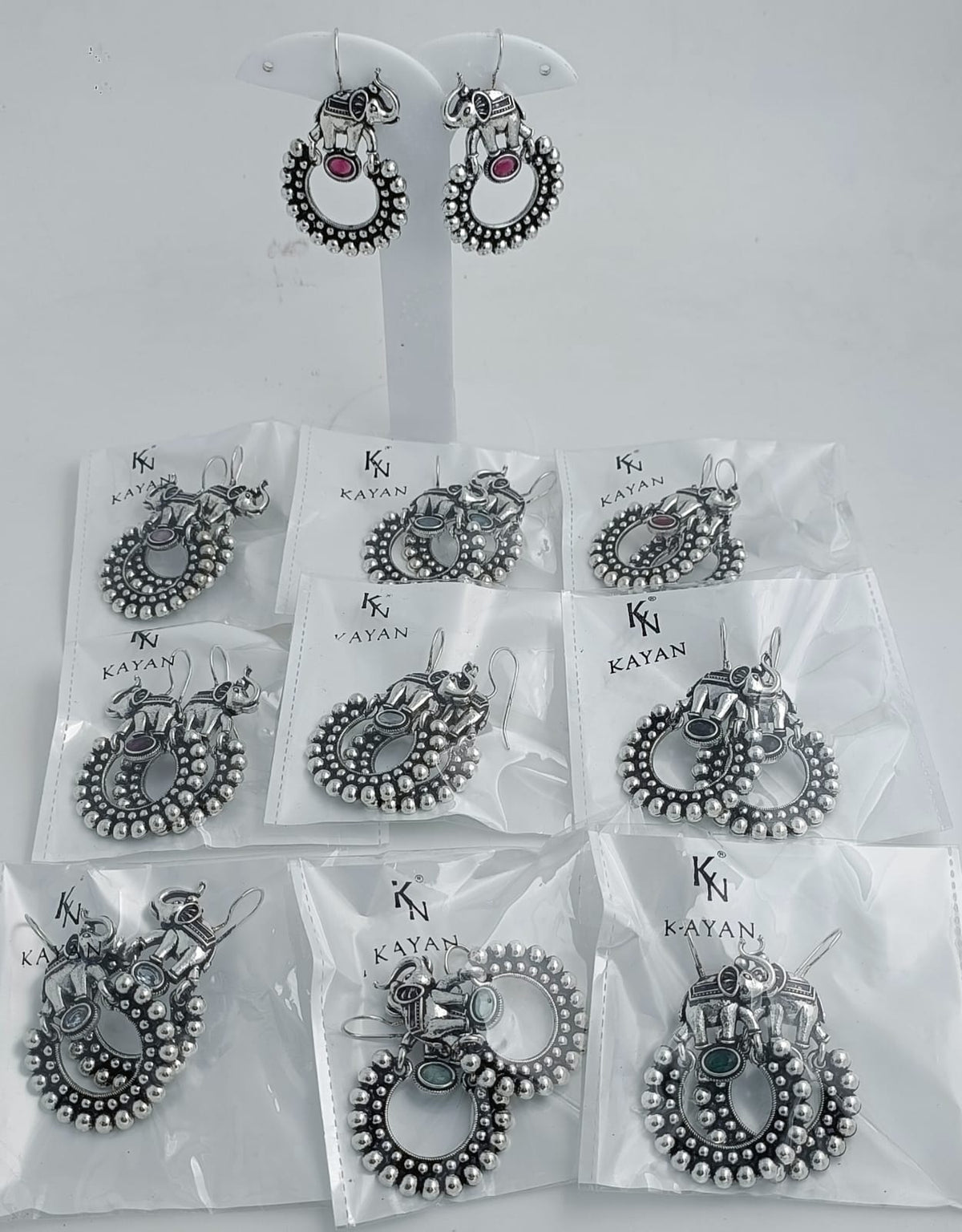 Elephant Silver Brass Stud Earrings in Poland
