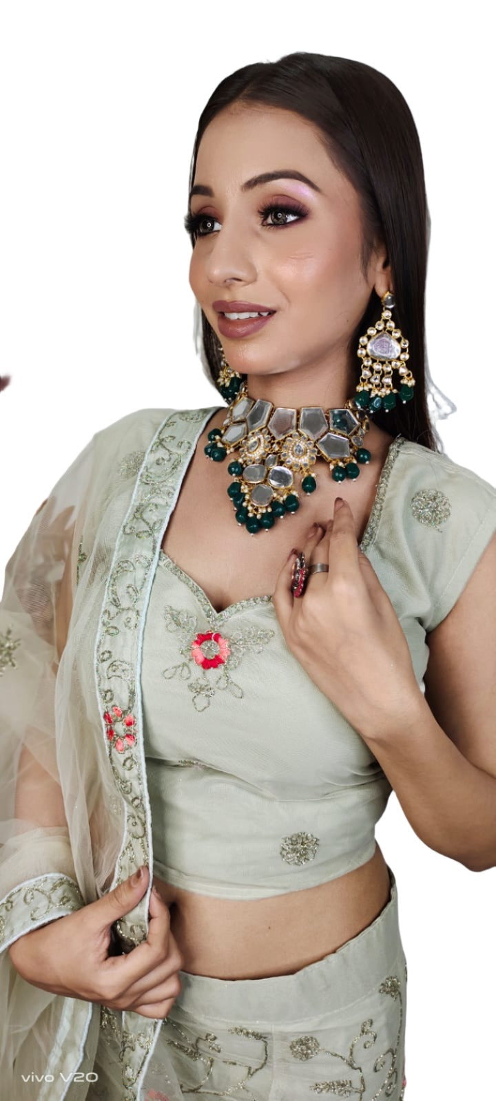 Partywear complete stitched Lehenga Choli set in Germany