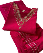 Dola Silk Handwork Kurti dupatta Bottom Set in Munich
