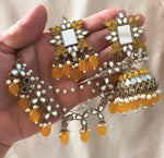 Mirror work Earrings & Maang Tikka set in Germany