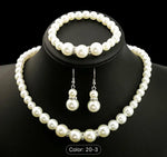 Pearl Beaded Necklace with Earrings & Bracelet Set in Berlin