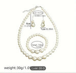 Pearl Beaded Necklace with Earrings & Bracelet Set in Berlin