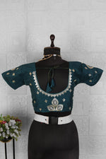 Light Blue Embroidery Work Saree for women in Germany