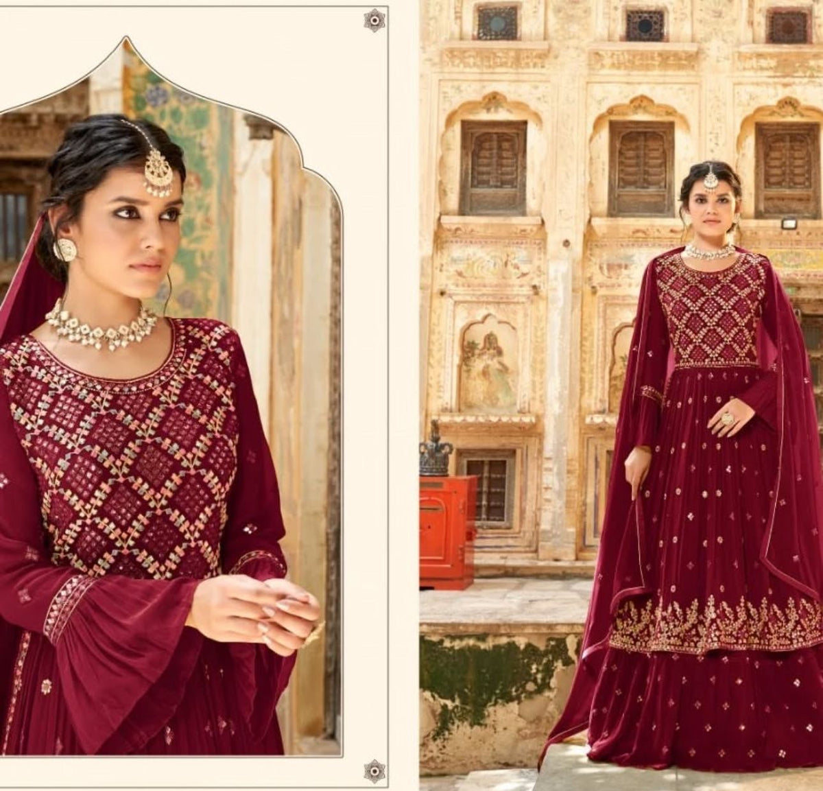 Georgette heavy embroidered work suits in Berlin