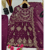 FANCY GEORGETTE EMBROIDERY WORK PLAZO SUIT IN MUNICH