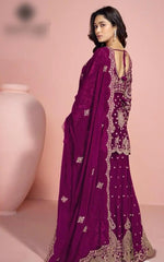 FANCY GEORGETTE EMBROIDERY WORK PLAZO SUIT IN MUNICH