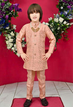 Kids Jacquard Sequined Sherwani and Pant with Mala in Berlin Namma Markt