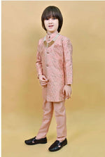 Kids Jacquard Sequined Sherwani and Pant with Mala in Berlin Namma Markt