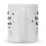 Bedruckte Tasse mit Spruch Kaffee redet nicht