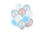 10 Stk. Luftballon Ø30cm "Uni Pastell" | Blau/Rosa Mix