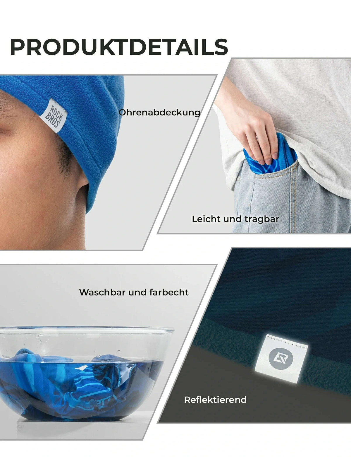 Wendbares Thermo-Mütze (2-in-1) Wintermütze mit Ohrenschutz