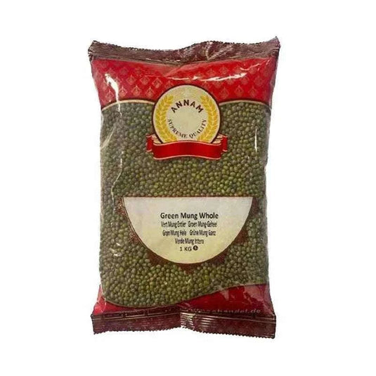 Annam Green Mung Whole Beans 1kg
