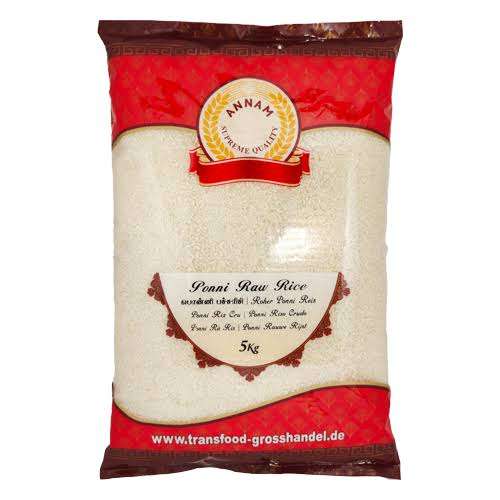 Annam Ponni Raw Rice 5Kg - Namma Markt