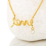 Jewelry Scripted Lov Halskette