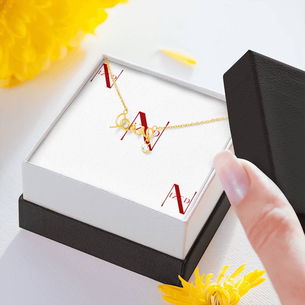 Jewelry Scripted Lov Halskette