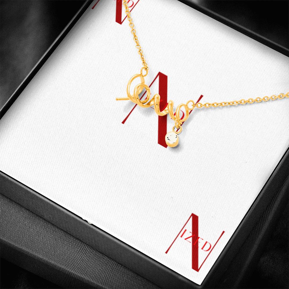 Jewelry Scripted Lov Halskette