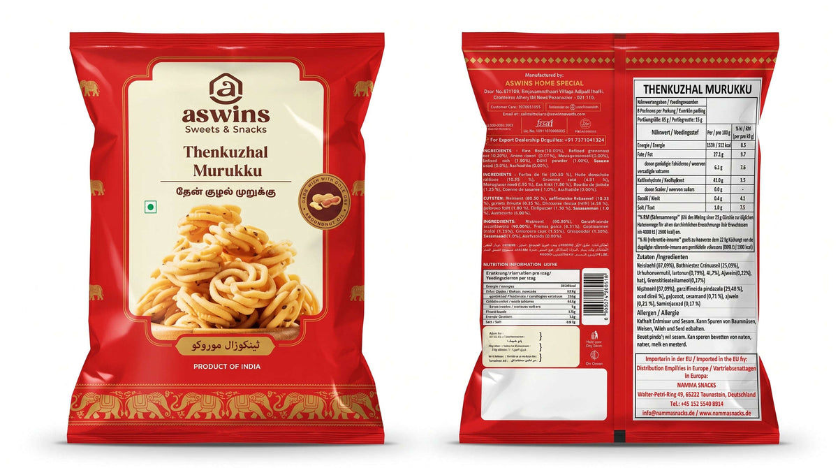 Aswins Thenkuzhal Murukku 150g Namma Markt